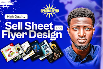 design high quality sell sheet, product flyer, one pager, and sales sheet