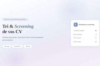 screen and shortlist cvs for your job openings