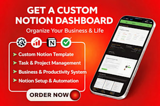 do custom notion template dashboard workspace automation database CRM project