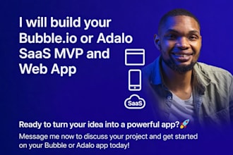 develop bubble website bubble mobile app developer saas mvp bubble web adalo
