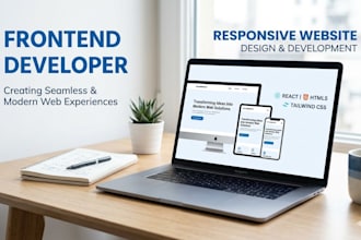create modern responsive website with react and tailwind