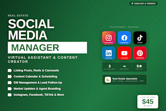 be your real estate social media manager, virtual assistant and content creator