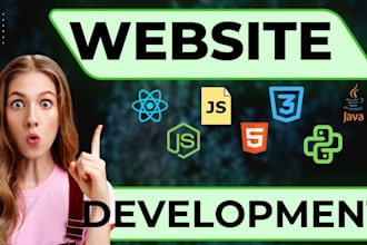 build custom website development full stack, frontend or backend developer