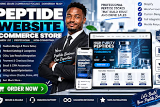 build peptide website, peptide store, peptide ecommerce, fda compliant website