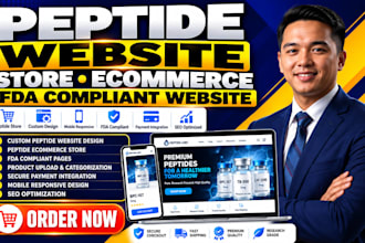 build peptide website, peptide store, peptide ecommerce, fda compliant website