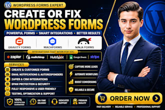 create or fix wordpress contact form gravity, machforms ninja forms integration