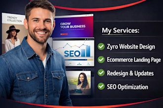design zyro website landing page redesign  zyro ecommerce store SEO