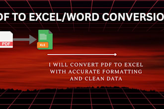 convert PDF files into excel or any format based on requirement