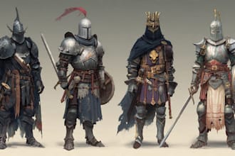 do fantasy character design, concept art and illustration
