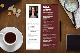 design modern CV resume for job application