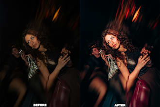 before and after photo editing