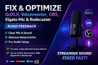 fix goxlr, voicemeeter, obs, elgato mic and rodecaster audio for clear streaming