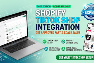 setup shopify tiktok shop integration spark ads catalog