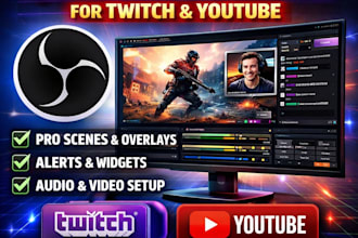setup obs studio for twitch youtube streaming professionally