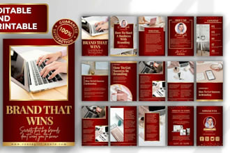 design german lead magnet, ebook, workbook ,pdf freebie canva template