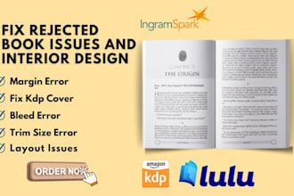 fix KDP rejected book, format manuscript, correct margin errors, resize document