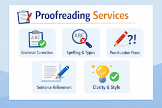 professionally proofread and edit your english writing fast