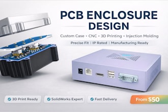 design pcb enclosure, pcb casing, sheet metal enclosure for mold cnc 3d printing