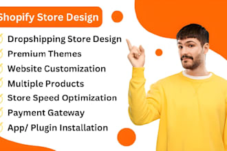 make elegant shopify website and build ecommerce website shopify
