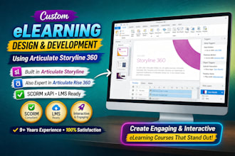 create interactive elearning course in articulate storyline or rise 360