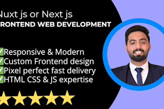 frontend website using nuxt js, tailwind css, and vercel deployment