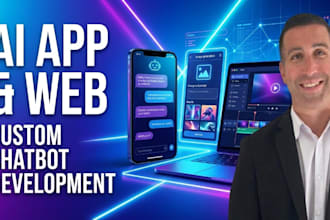 develop ai mobile app development, ai video app, ai image app, ai website