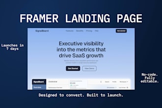 design and build your saas landing page in framer