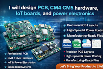 design pcb design , cm4,cm5 hardware iot board and power electronic