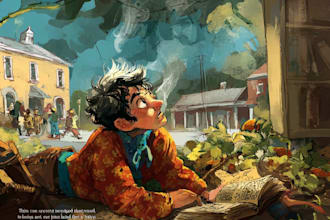 draw realistic book illustrations for young adult or middle