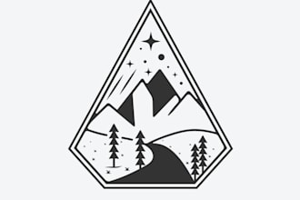 create minimalist line art logo