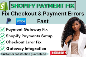 fix shopify payment gateway issues and activate secure payment methods