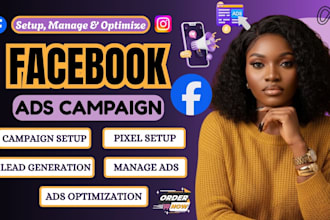 setup and manage facebook ads campaign, fb ads manager, instagram ads, meta ads