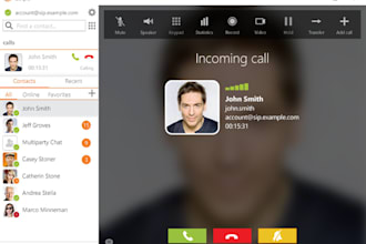 build softphone app, linphone app, voip, video conferencing app, esim app