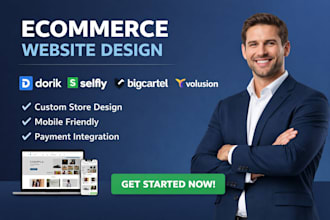 design a professional dorik sellfy bigcartel volusion website ecommerce store