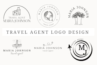 design luxury and modern travel, hotel, vacation and agency logo