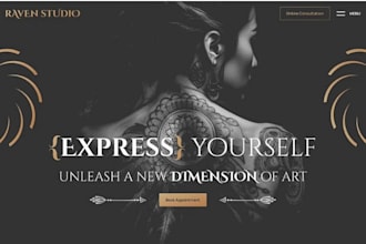 design tattoo website artist tattoo studio website, beauty salon website