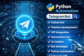 build a powerful telegram bot using python with API automation