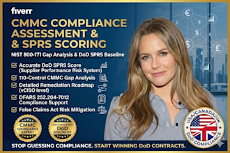 conduct a nist 800 171 gap assessment and sprs scoring for cmmc