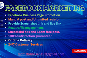 do your business page create, setting,optimize and facebook marketing