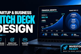 design a professional pitch deck and business presentation