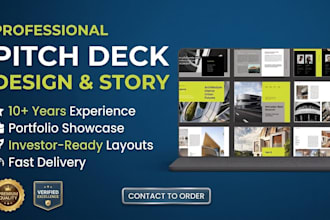 design a professional pitch deck and business presentation