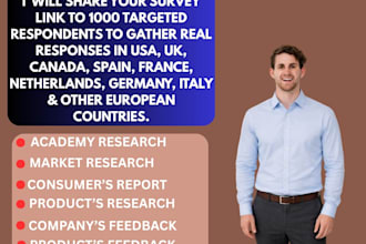 conduct online survey market research with targeted respondents in france italy