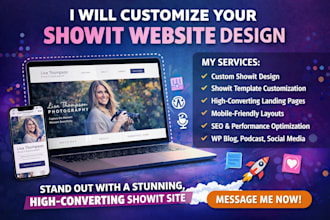 customize showit website design redesign showit template showit landing page