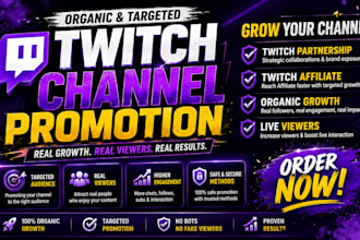 boost twitch channels with real viewer promotion for partner