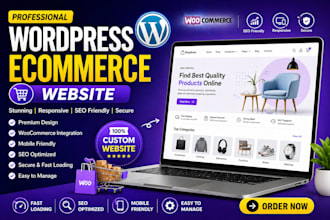 build wordpress ecommerce website, online store and wocommerce store