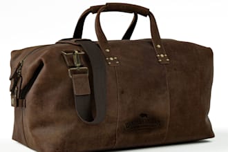 create realistic 3d bag mockup and product rendering for ecommerce