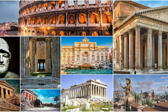 research and write on ancient greek and roman history