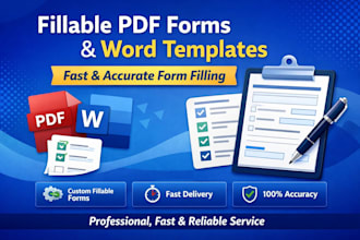 create fillable PDF forms, word templates, and do fast and accurate form filling
