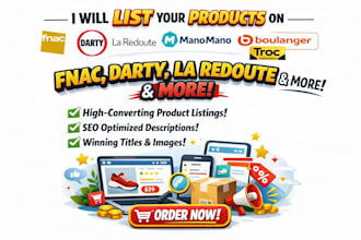 fnac darty la redoute manomano boulanger  depop troc marketplace product listing