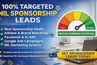 generate and deliver nil sponsorship lead sport marketing for athletes, brands